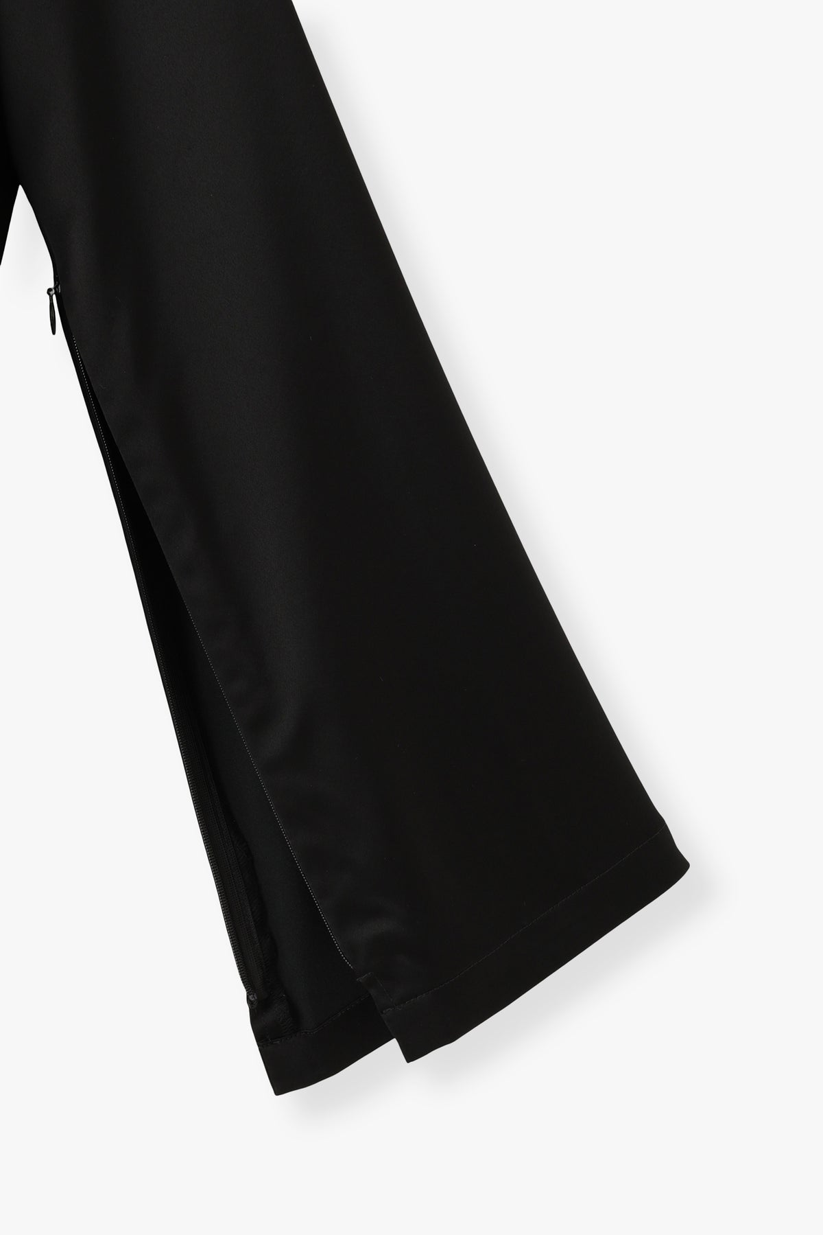 Satin Shoulderpad Blouse / Black