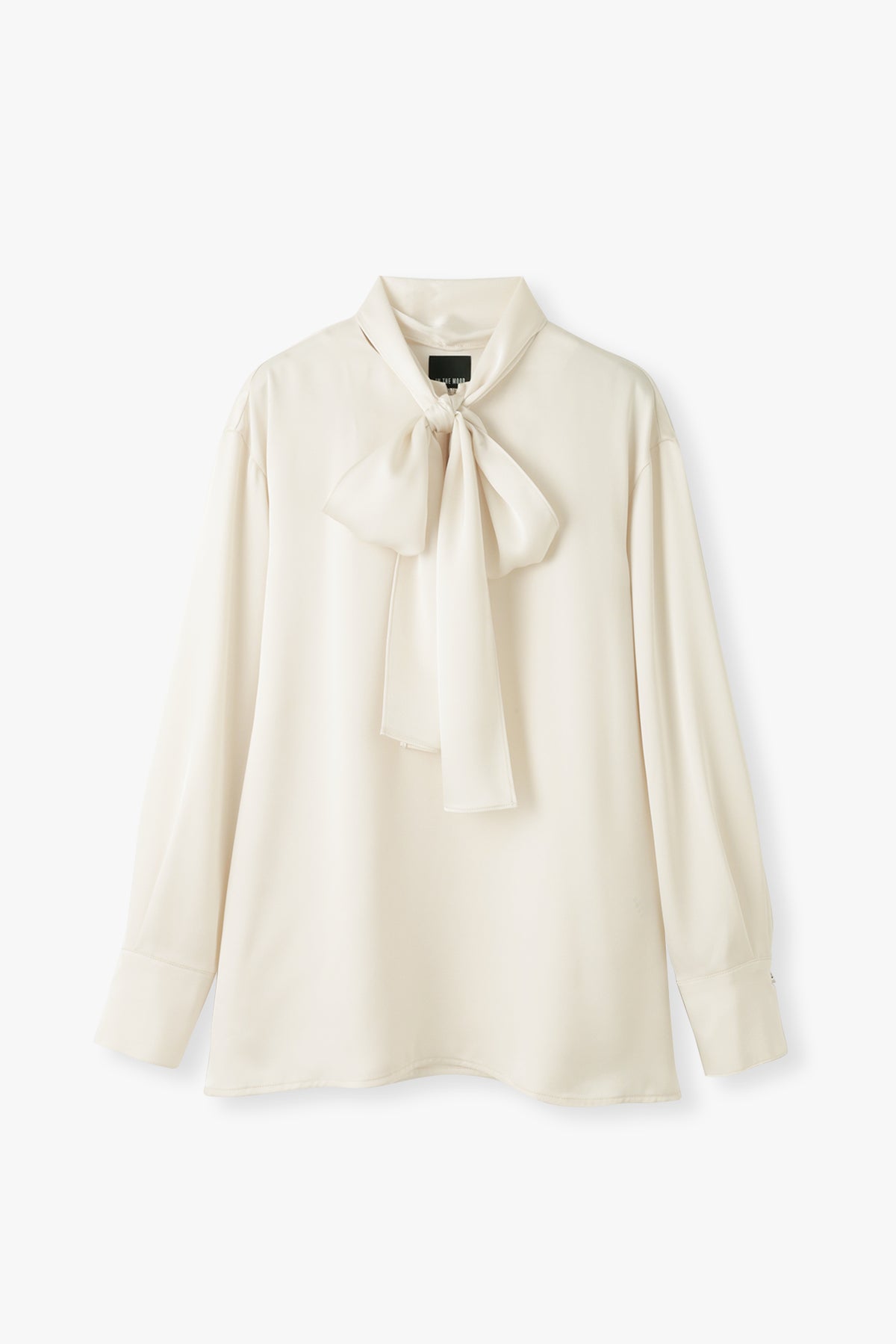 2way Bowtie Satin Blouse / White