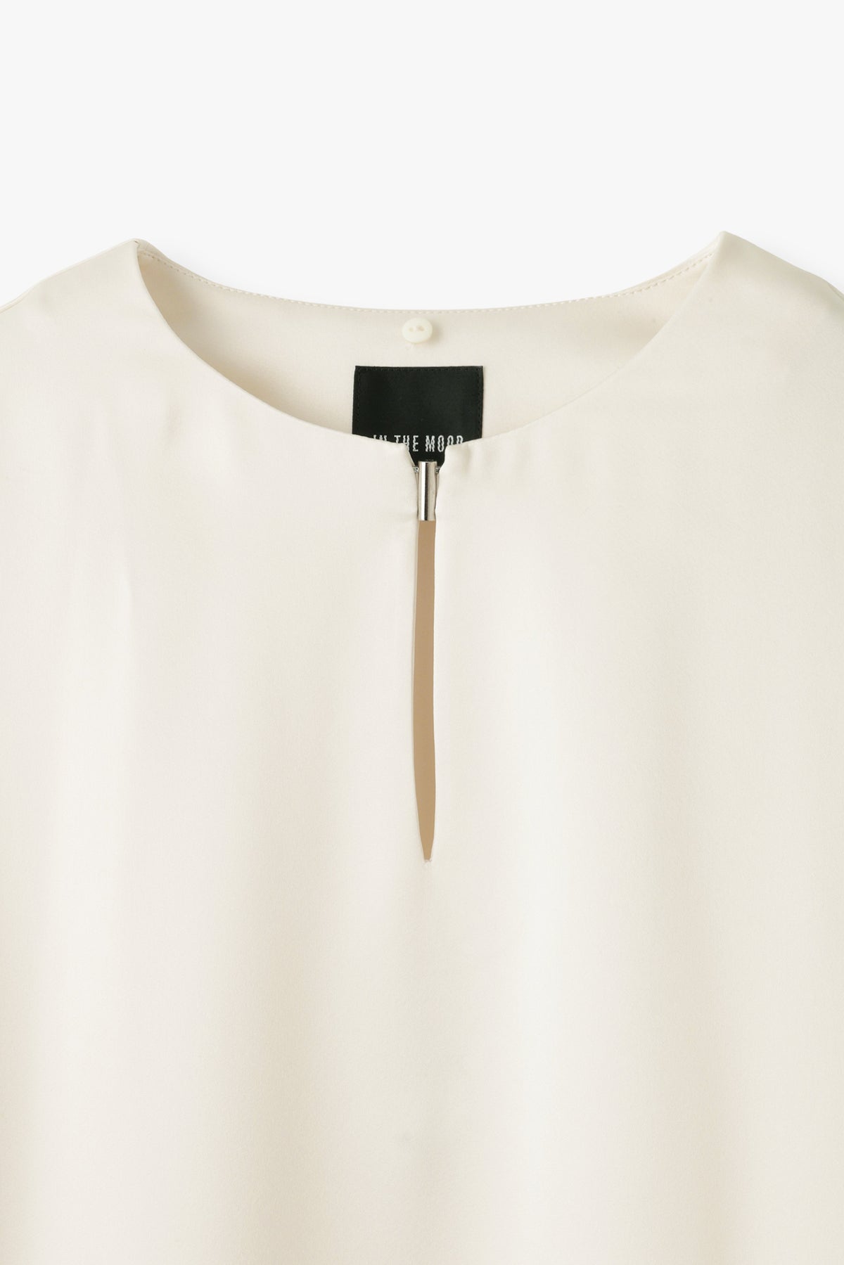 2way Bowtie Satin Blouse / White