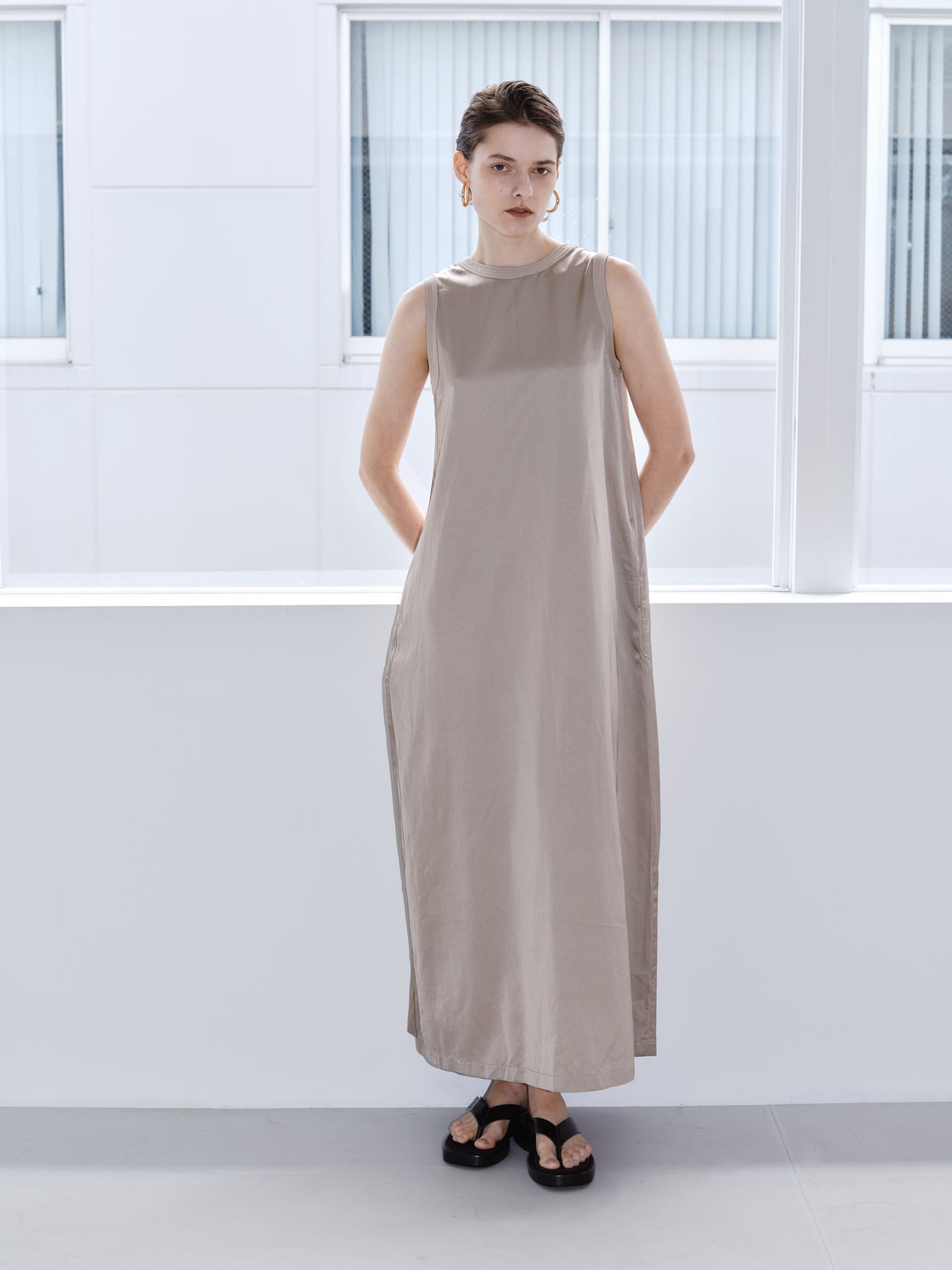 Cotton Satin Summer Dress