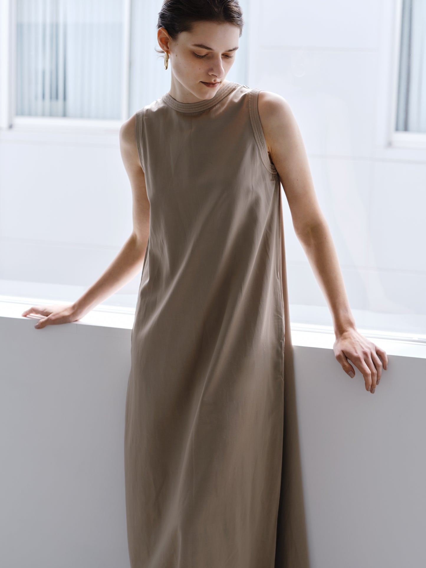 Cotton Satin Summer Dress