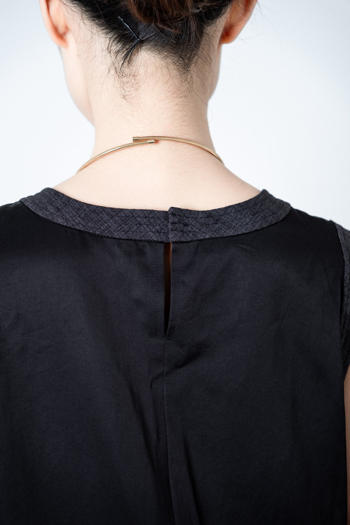 Cotton Satin Summer Dress / Black