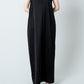 Cotton Satin Summer Dress / Black