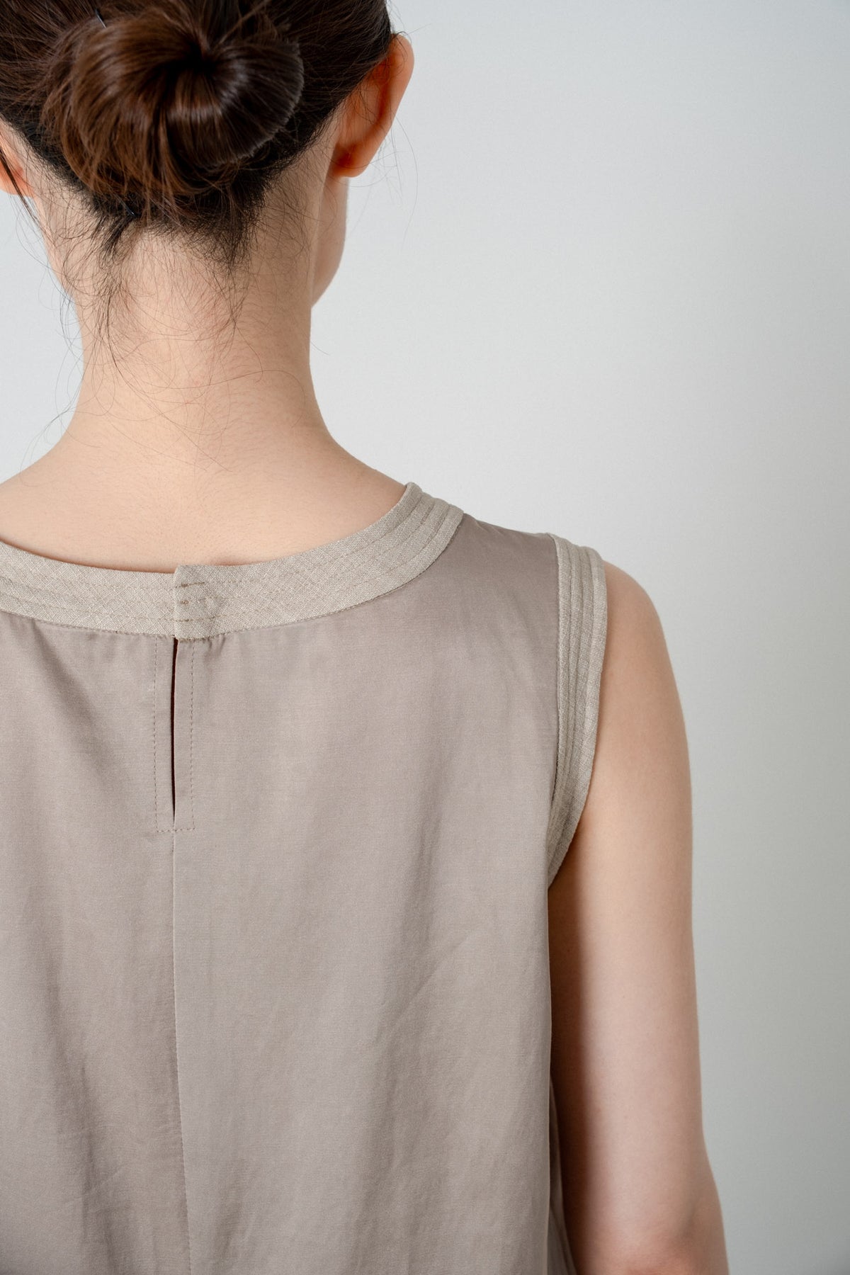 Cotton Satin Summer Dress / Khaki