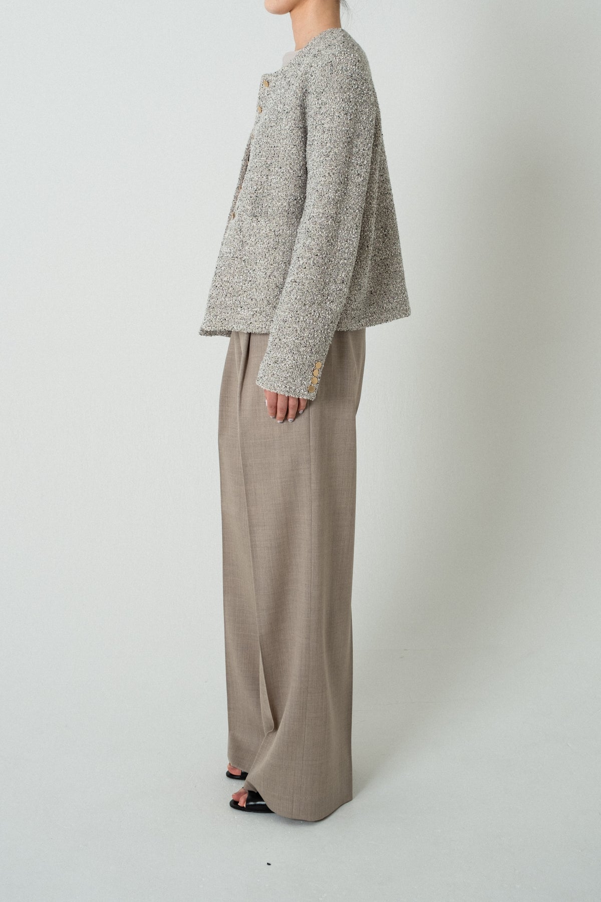 Fancy Tweed Short Jacket / Mix