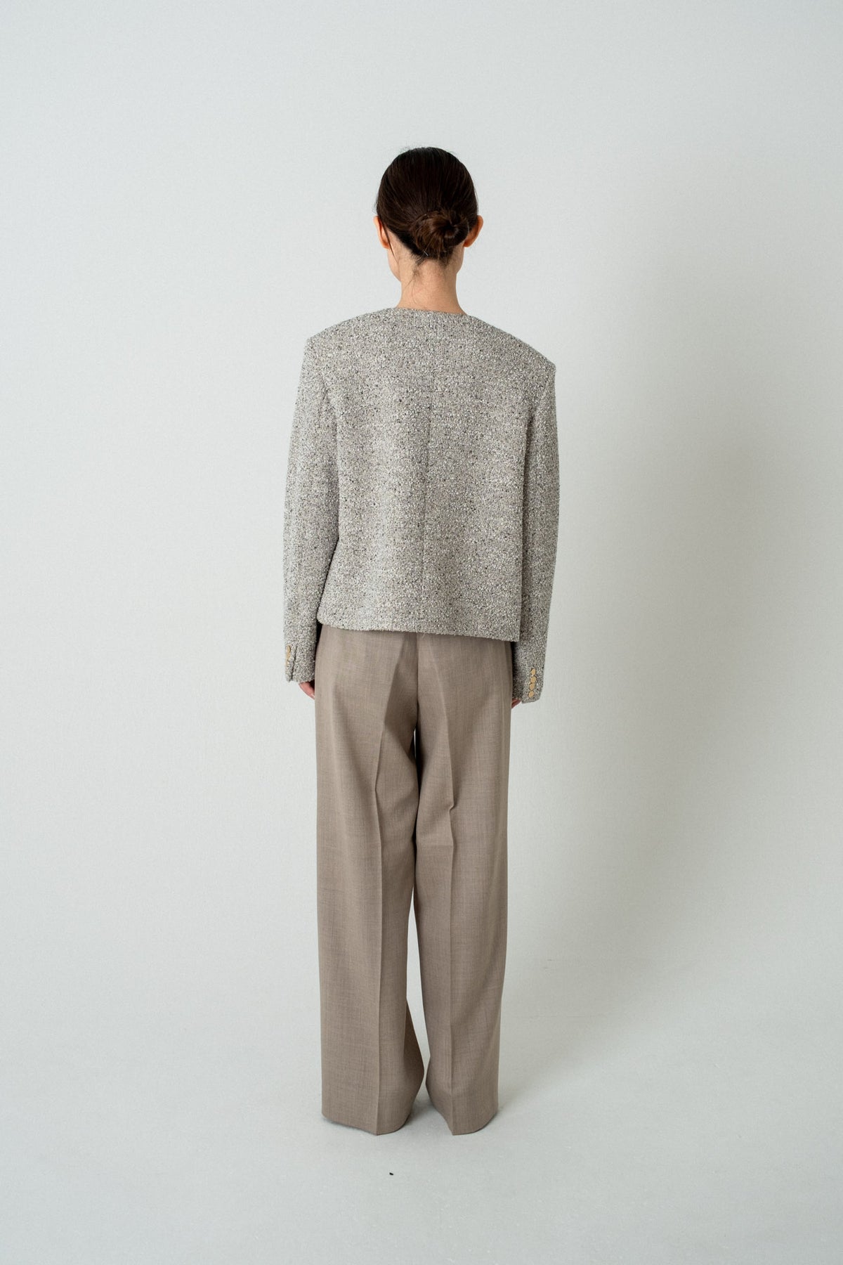 Fancy Tweed Short Jacket / Mix
