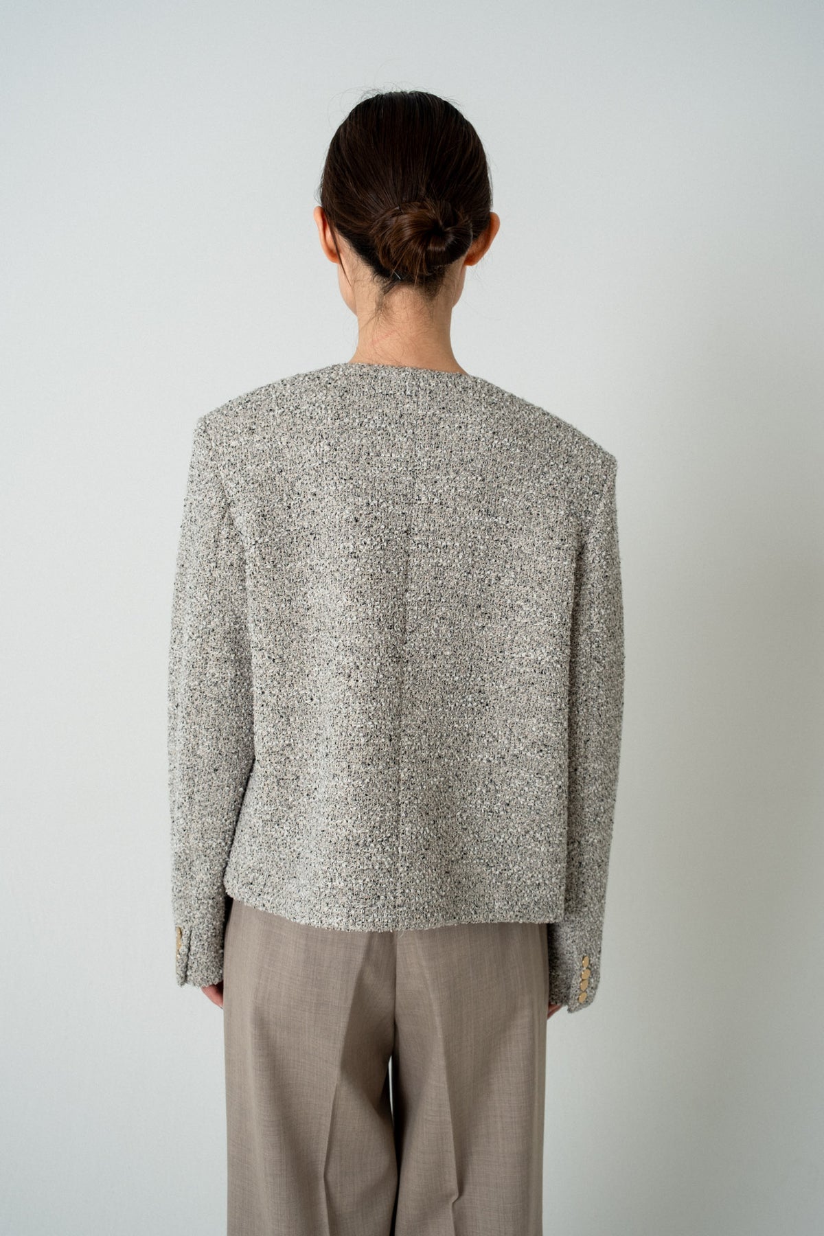 Fancy Tweed Short Jacket / Mix