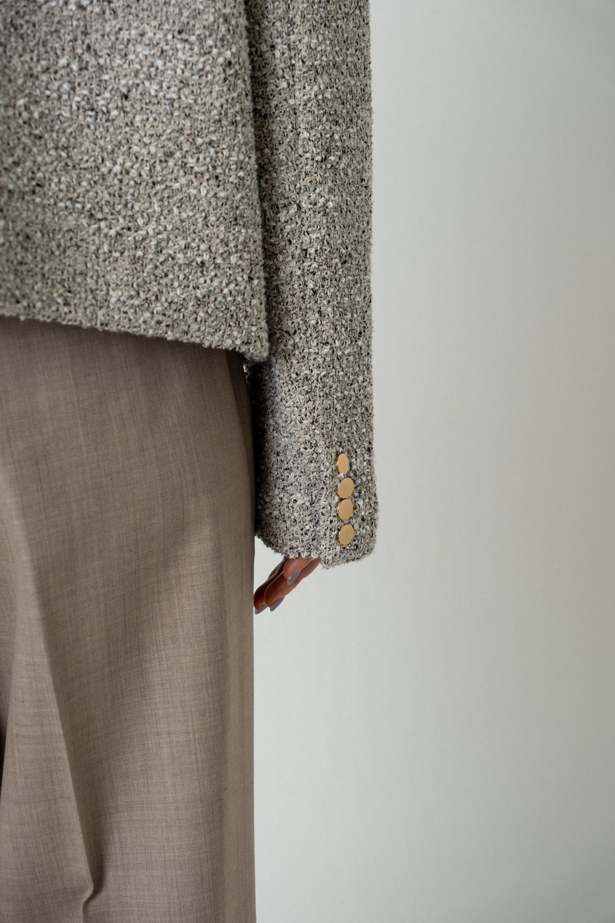 Fancy Tweed Short Jacket / Mix