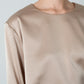 Satin Shoulderpad Blouse / Gold