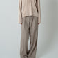 Satin Shoulderpad Blouse / Gold