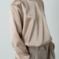 Satin Shoulderpad Blouse / Gold