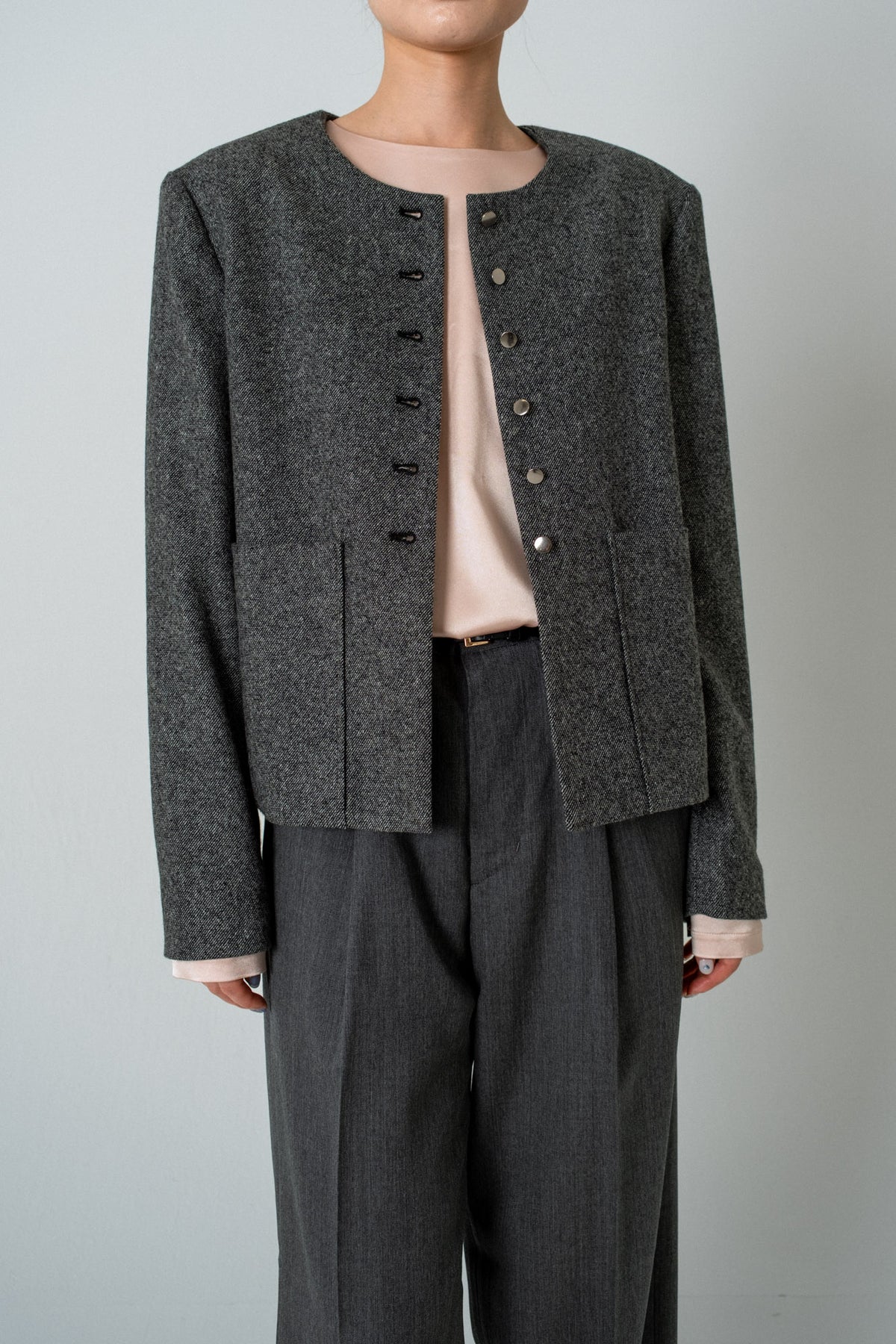 Knep Tweed Shiot Jacket / Dark Gray