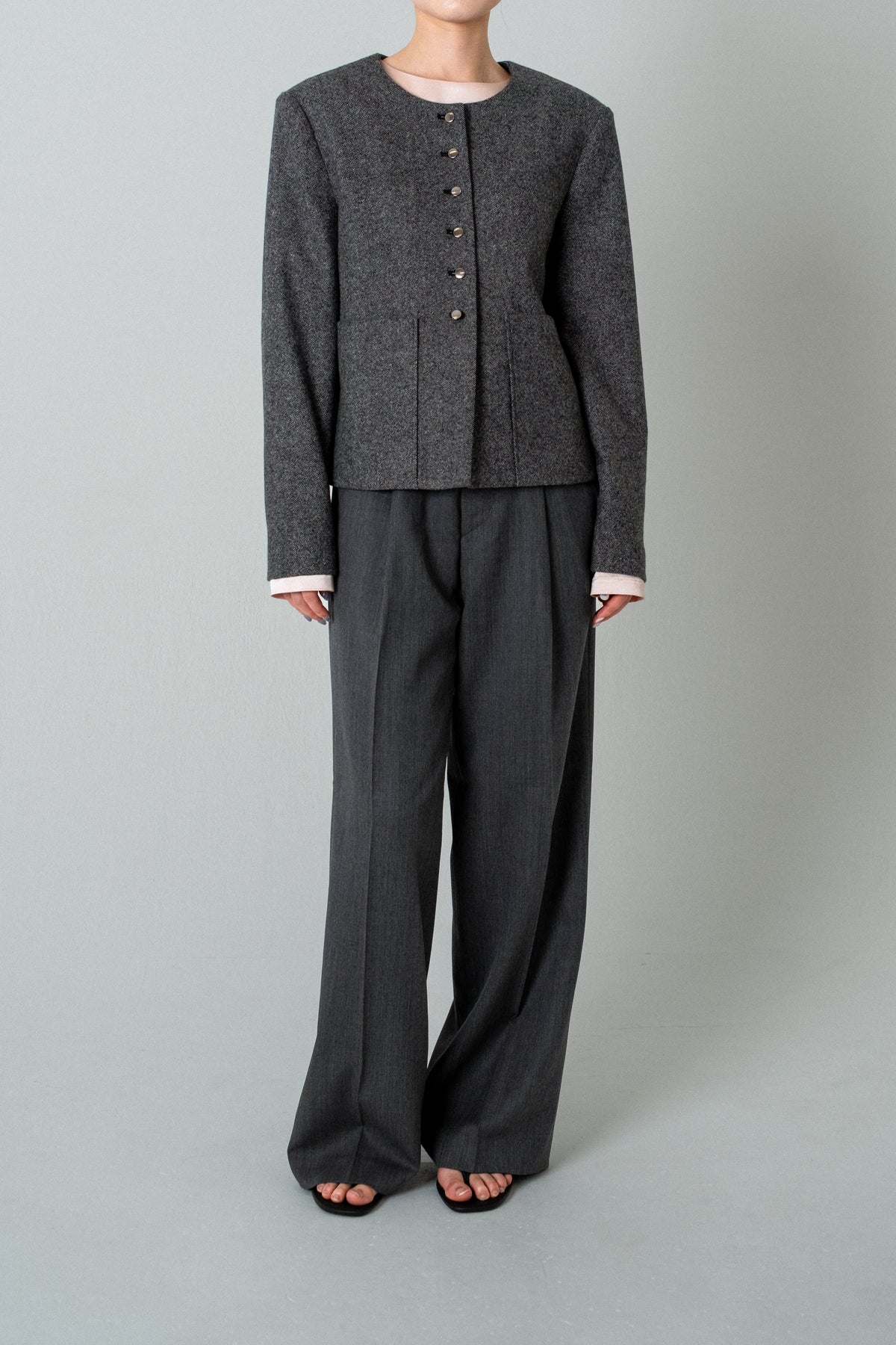 Knep Tweed Shiot Jacket / Dark Gray