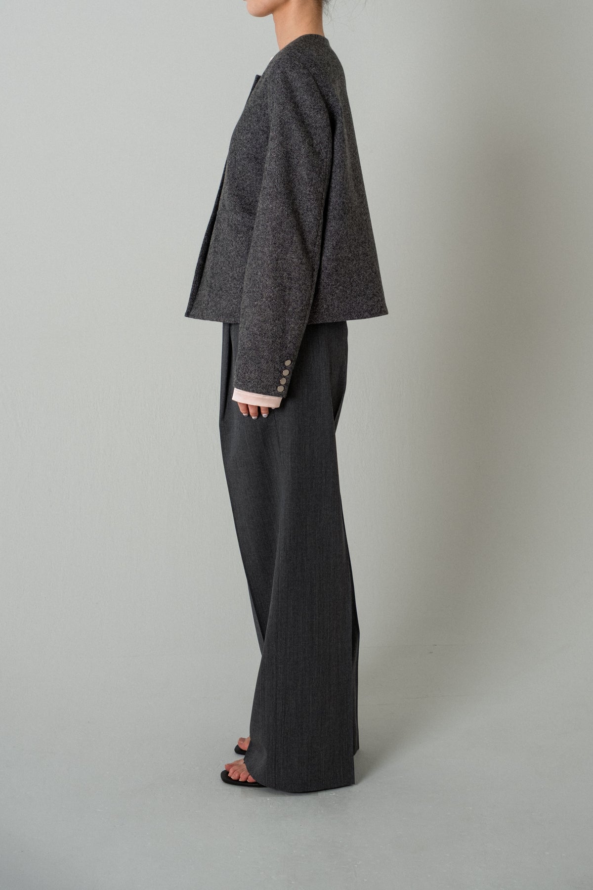Knep Tweed Shiot Jacket / Dark Gray