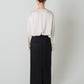 2way Bowtie Satin Blouse / White