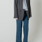 2way Bowtie Satin Blouse / Blue