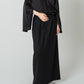 Satin Shoulderpad Blouse / Black