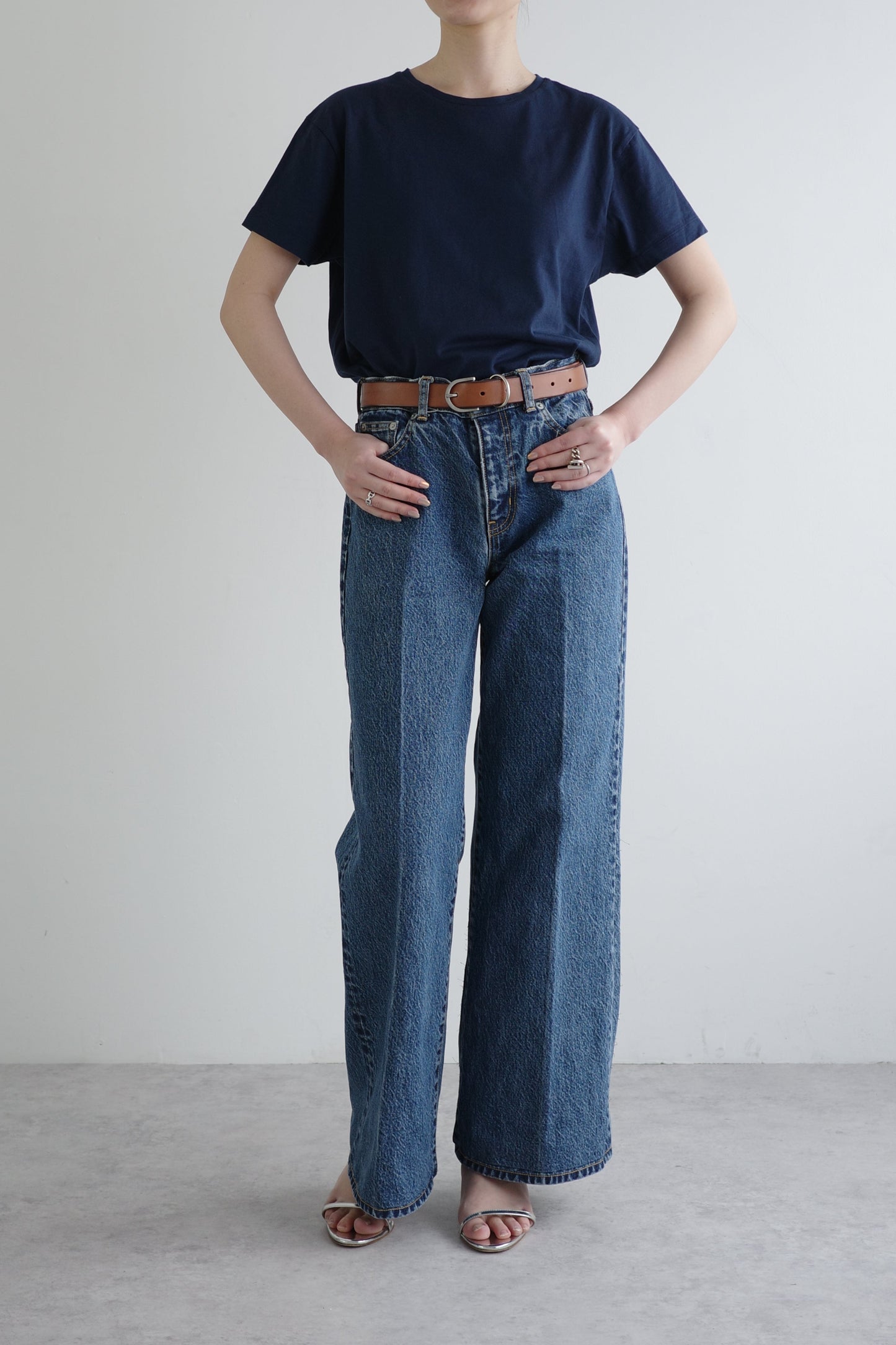 Fresh Compact Tee（和歌山カットソー）ーNAVY/WOMEN