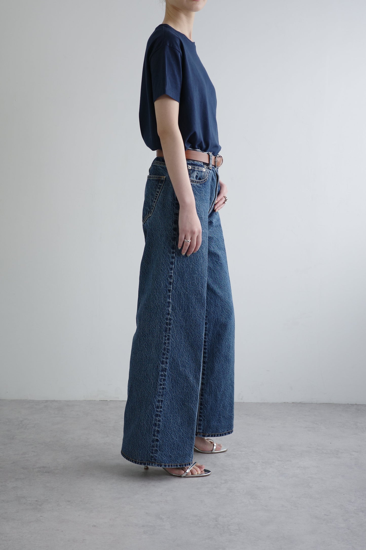 Fresh Compact Tee（和歌山カットソー）ーNAVY/WOMEN