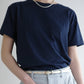 Fresh Compact Tee（和歌山カットソー）ーNAVY/WOMEN