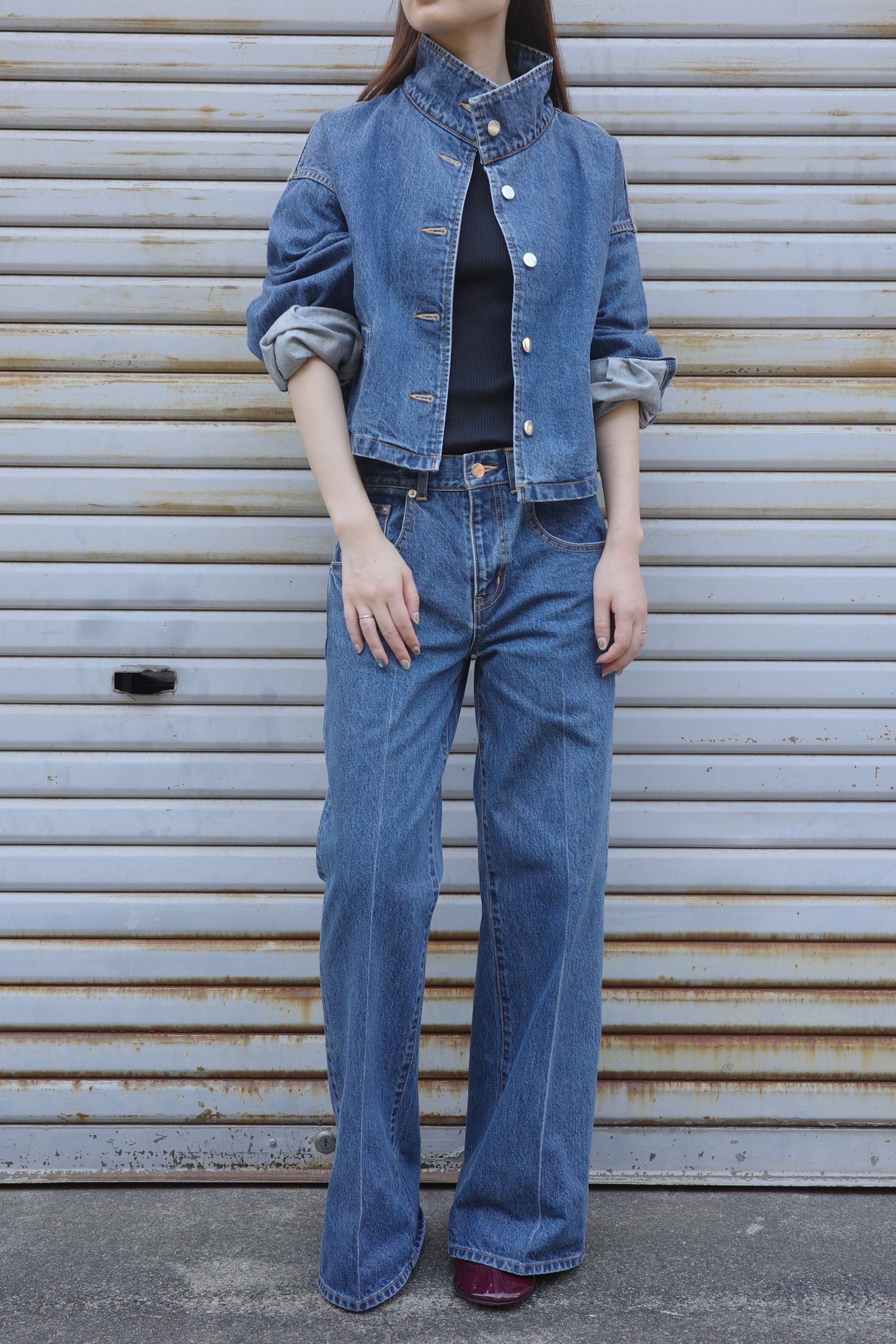 Center Press Jeans（kojima denim）ーBLUE