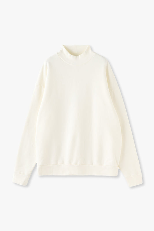 Melt モックネックスウェットシャツ‐Off White（Unisex）